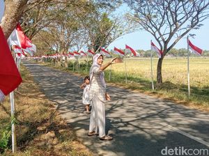 Ribuan Bendera Merah Putih Jadi Spot Menarik di Purworejo