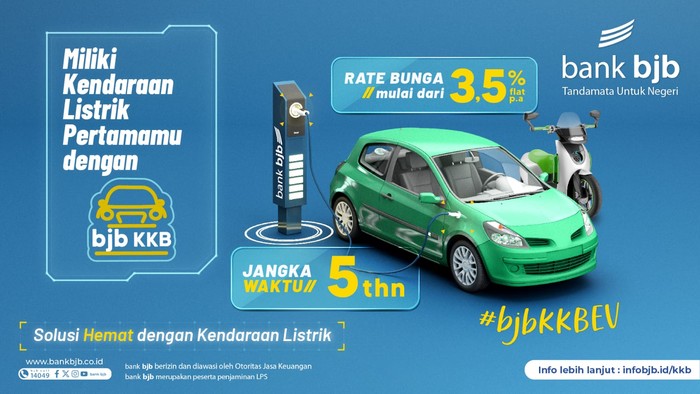 Beli Mobil-Motor Listrik dengan Program Kredit bjb, Suku Bunga Kompetitif!