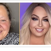 Wanita 35 tahun itu juga pernah viral karena transformasinya yang jadi mirip Mariah Carey setelah makeup. Selain karena base makeup yang tebal, teknik contouring-nya dan gigi palsunya, Sarah berhasil mencuri perhatian. Foto: dok. Instagram @lashesandlosing
