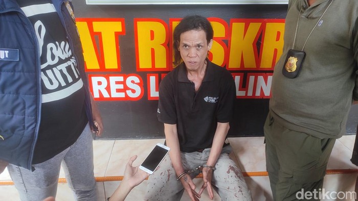 Iwan (43) pelaku penusukan yang menyebabkan Muslah (35) tewas di Lubuklinggau