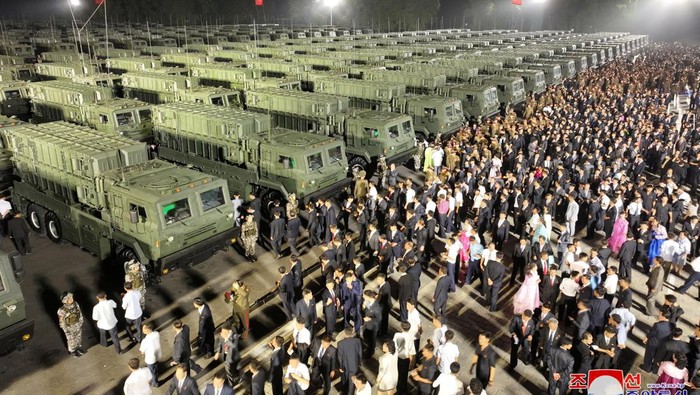 North Korean leader Kim Jong Un attends a ceremonial event to mark the delivery of new tactical ballistic missiles to his country's troops at an undisclosed location in North Korea, August 4, 2024 in this photo released by North Korea's official Korean Central News Agency.    KCNA via REUTERS    ATTENTION EDITORS - THIS IMAGE WAS PROVIDED BY A THIRD PARTY. REUTERS IS UNABLE TO INDEPENDENTLY VERIFY THIS IMAGE. NO THIRD PARTY SALES. SOUTH KOREA OUT. NO COMMERCIAL OR EDITORIAL SALES IN SOUTH KOREA.