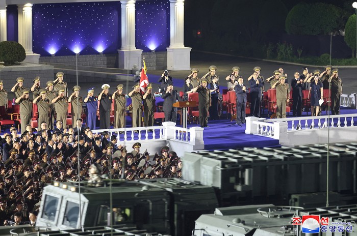 North Korean leader Kim Jong Un attends a ceremonial event to mark the delivery of new tactical ballistic missiles to his countrys troops at an undisclosed location in North Korea, August 4, 2024 in this photo released by North Koreas official Korean Central News Agency.    KCNA via REUTERS    ATTENTION EDITORS - THIS IMAGE WAS PROVIDED BY A THIRD PARTY. REUTERS IS UNABLE TO INDEPENDENTLY VERIFY THIS IMAGE. NO THIRD PARTY SALES. SOUTH KOREA OUT. NO COMMERCIAL OR EDITORIAL SALES IN SOUTH KOREA.
