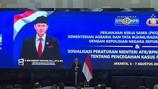 Menteri Agraria dan Tata Ruang/Kepala Badan Pertanahan Nasional (ATR/BPN) Agus Harimurti Yudhoyono atau AHY