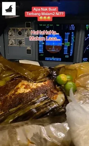 Pilot Ini Terbangkan Pesawat Sambil Asyik Makan Ikan Bakar