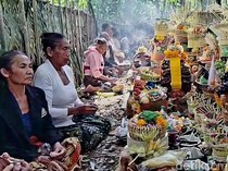 Tradisi Ngasa di Gianyar, Haturkan Sesajen Uang, Perhiasan, hingga Sertifikat