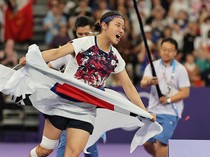 Selebrasi An Se Young Raih Medali Emas Tunggal Putri Olimpiade Paris 2024