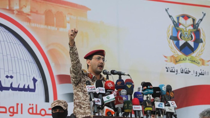 Juru bicara militer Houthi, Yahya Saree (dok. REUTERS/Khaled Abdullah) 
