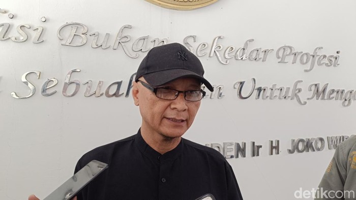 Ayah MAF (22), korban penembakan di Klapanunggal, Bogor, Agun (Rizky Adha/detikcom)