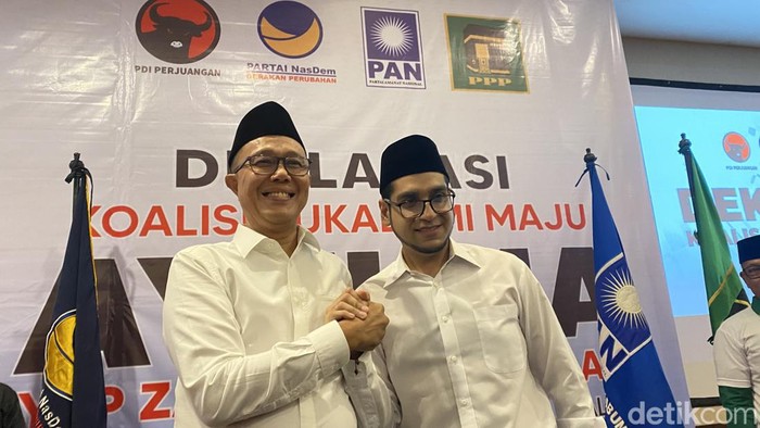 Bobby Maulana (kanan) mantap maju Pilwalkot Sukabumi.