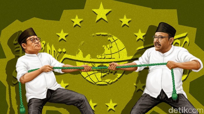 Ilustrasi detikX Seteru PBNU dan PKB
