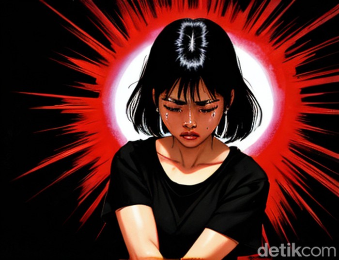 Ilustrasi wanita yang mengalami kekerasan