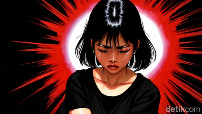 Ilustrasi wanita yang mengalami kekerasan