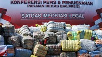 Barang sitaan ini berasal dari temuan Bareskrim Polri berupa 1.883 balpres pakaian bekas impor. Kemudian DJBC melalui Kantor Pelayanan Utama Tanjung Priok telah mengamankan 3.044 balpres pakaian bekas impor. Ada juga DJBC Cikarang yang mengamankan 695 produk jadi, 332 pack tekstil, 371 alas kaki, 6.578 pcs alat elektronik, serta 5.896 pcs garmen pakaian jadi dan aksesoris. Sedangkan dari Kemendag juga mengamankan kain gulungan tekstil dan produk tekstil (TPT) sebanyak 20.000 rol.