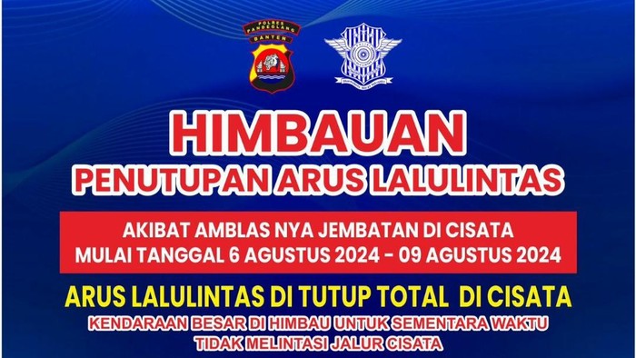 Pengumuman penutupan jalan (dok. Istimewa)