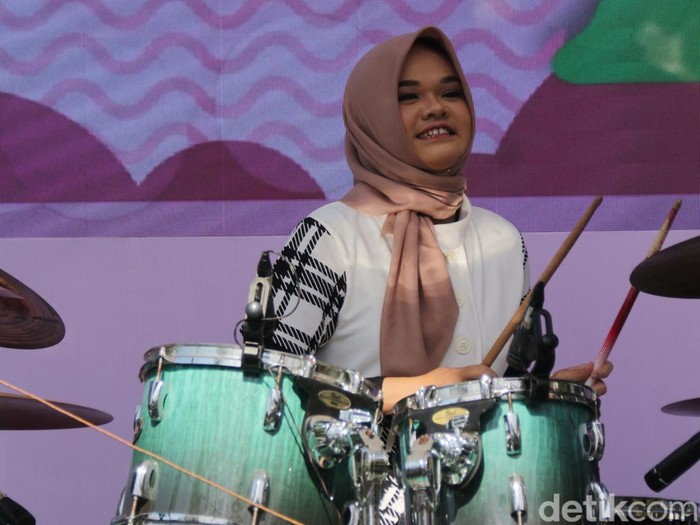 Foto penampilan peserta yang mengikuti audisi Emeron Hijab Hunt 2024 di Solo Paragon Lifestyle Mall, Solo, Jawa Tengah (4/8/2024).