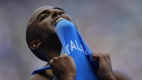 Diego Aldo Pettorossi, dari Italia, bereaksi setelah melakukan repechage 200 meter putra di Olimpiade Musim Panas 2024, Paris, Prancis, Selasa (6/8/2024). (AP Photo/Petr David Josek)  