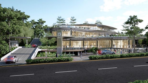 Desain bangunan Kantor BNI di IKN