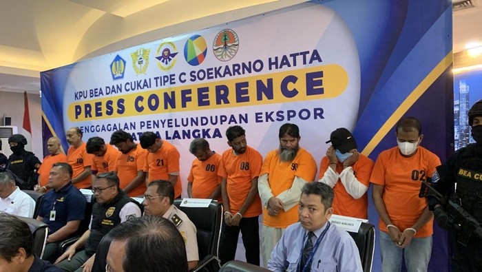 Konferensi pers di Bea Cukai Soetta (Taufiq/detikcom)