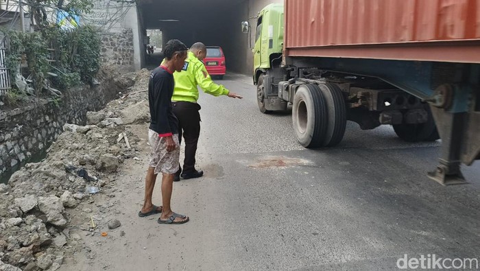 Lokasi tabrak lari di Serang, Banten. (Bahtiar/detikcom)