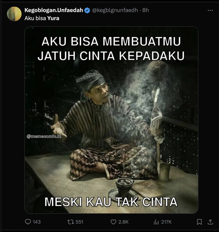 Meme Gak Bisa Yura
