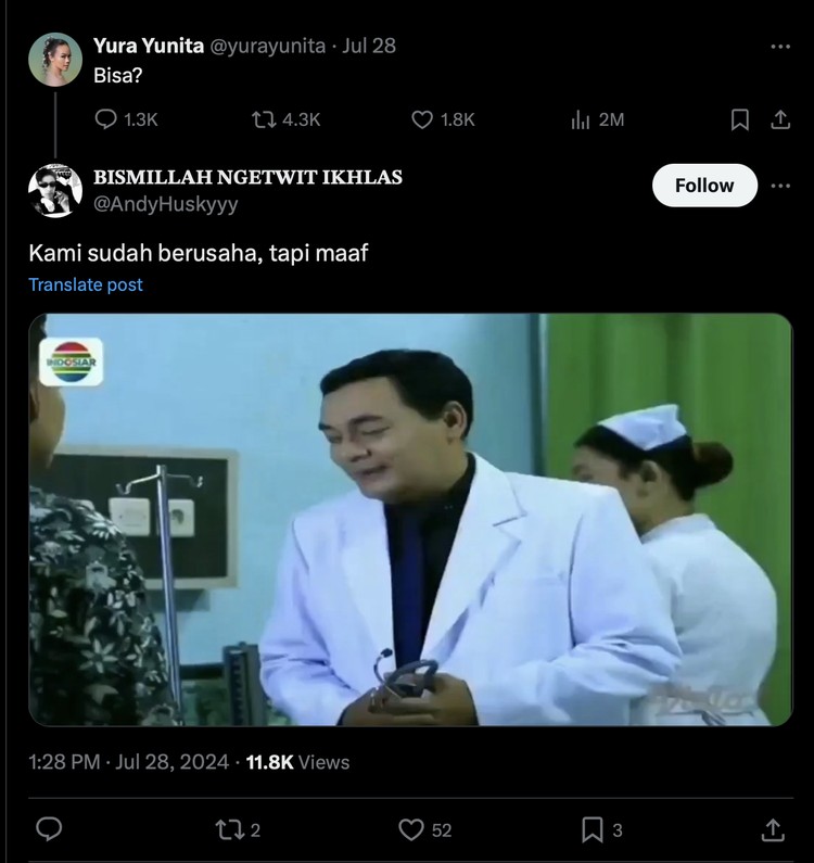 Meme Gak Bisa Yura