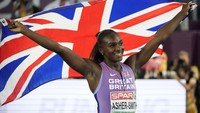 Dina Asher-Smith, atlet lari wanita dari Inggris Raya.  AP Phtoto/Andrew Medichini