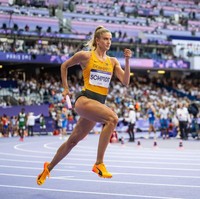 Schmidt, yang memiliki lebih dari tujuh juta pengikut di Instagram dan TikTok, bersaing dalam nomor estafet 4x400 meter campuran minggu lalu. Tim Jerman finis di posisi kedelapan dan tereliminasi.  Foto: Getty Images/Kevin Voigt