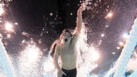 Leo Nolles, dari Uruguay, berlaga dalam babak penyisihan gaya bebas 100 meter putra di Olimpiade Musim Panas 2024. AP/David J. Phillip