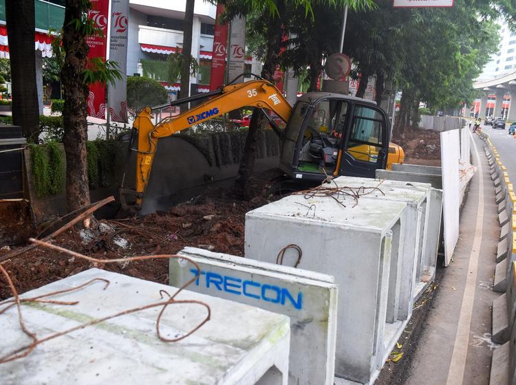 Potret TKP Kebocoran Pipa Gas di Kuningan Jaksel