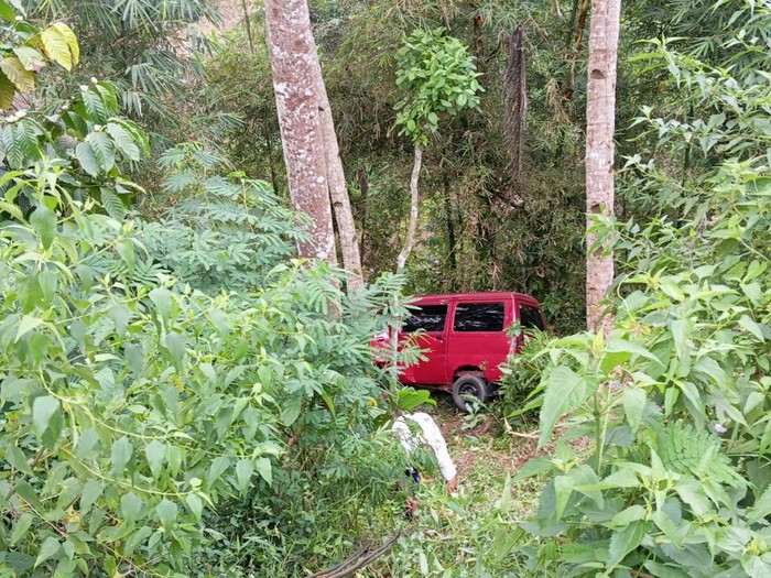 Satu mobil terjun ke jurang sedalam sekitar 8 meter di jalan Sawangan – Kaliwiro, Kabupaten Wonosobo, Rabu (7/8/2024) siang.