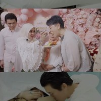 Syahrini pun tampak menyuapi satu per satu anggota keluarganya dengan tumpeng ulang tahunnya. Dalam foto terlihat Syahrini menyuapi mertuanya, Reiko Barack, yang berdiri di sebelah ibunda Syahrini, Wati Nurhayati. Foto: Instagram/@princessyahrini