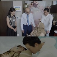 Memilih melahirkan di salah satu rumah sakit di Singapura, sang suami, Reino Barack tampak setia menemani istrinya. Jelang proses persalinannya, Syahrini pun tampak berganti pakaian dan hijabnya dengan warna coklat, serta duduk di kursi roda. Foto: Instagram/@princessyahrini