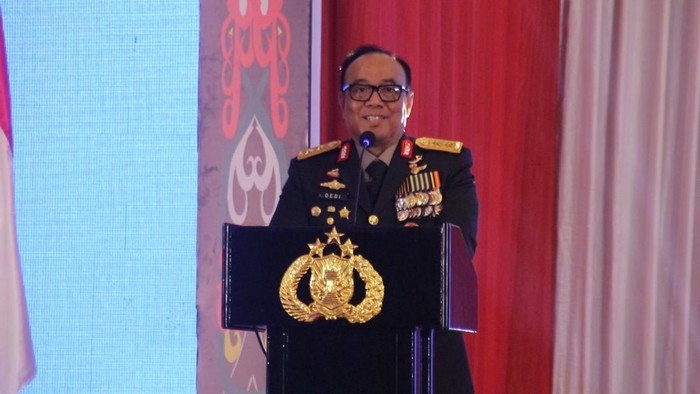 Wisuda purnabakti Polri dan PNPP di Auditorium PTIK, Jakarta Selatan, Rabu (7/8/2024).