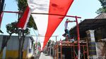 Bendera Merah Putih Ratusan Meter Hiasi Kampung Kebonagung Malang
