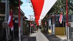 Bendera Merah Putih Ratusan Meter Hiasi Kampung Kebonagung Malang