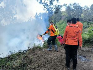 BPBD Jatim Pastikan Kebakaran Hutan di Bukit Kingkong Padam