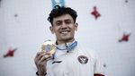 Ekspresi Veddriq Usai Sumbang Emas Olimpiade Pertama untuk Indonesia