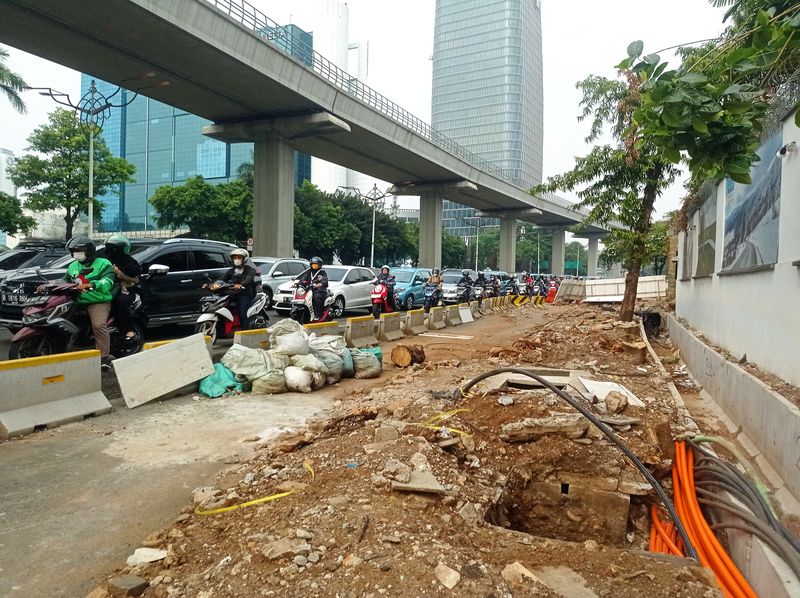 Kemacetan di kawasan Kuningan, Jakarta Selatan (Taufiq/detikcom)