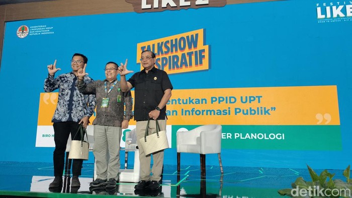 Ketua Komisi Informasi Pusat (KIP) Doni Yusgiantoro berbicara pentingnya keterbukaan informasi kepada publik melalui Pejabat Pengelola Informasi dan Dokumentasi (PPID) di Festival LIKE 2 (Astrid Meishella/detikcom)