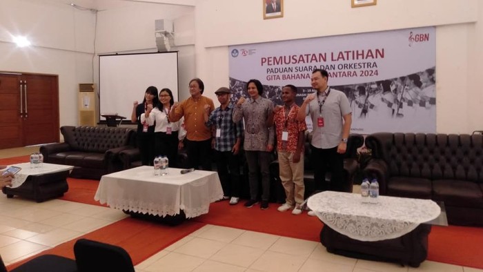 Konferensi pers persiapan Gita Bahana Nusantara di HUT ke-79 RI