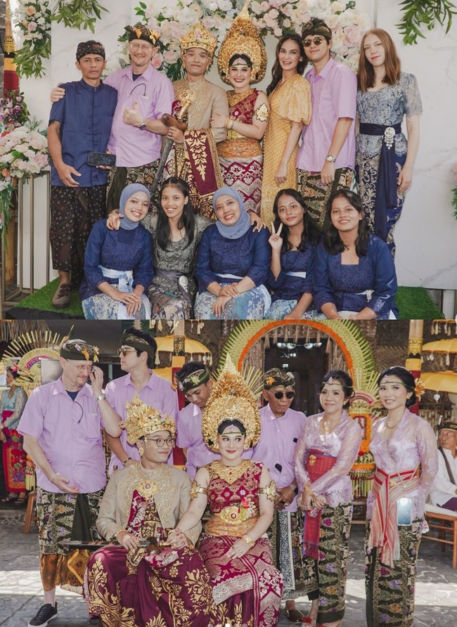 Berpose di sebelah Maxime yang mengenakan kemeja ungu lengkap dengan kain dan ikat kepala khas Bali, Luna terlihat cantik natural. Penampilan Luna itu pun dipuji netizen. Aku suka Luna Maya itu karna tampil apa adanya dimanapun dia berada. dia g butuh filter an edit, tulis salah satu komentar. Foto: Instagram/@lunamaya