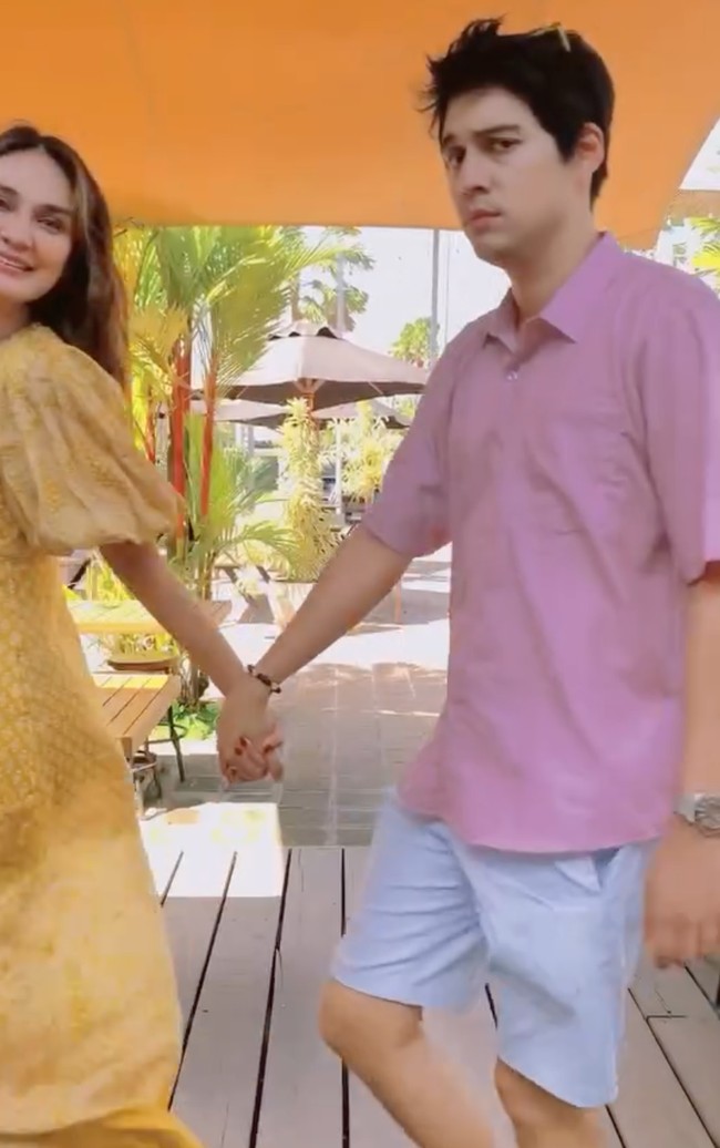 Setelah mengunjungi acara pernikahan, Luna dan Maxime juga tampak membuat konten bersama. Keduanya memang selalu terlihat kompak. Foto: Instagram/@lunamaya