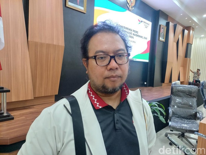 Wakil Sekjen NPC Indonesia Rima Ferdianto, saat ditemui di Kantor Sekertariat Bersama Kota Solo, Kamis (8/8/2024).