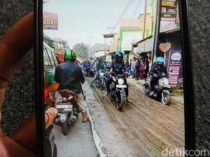 Viral Gerombolan Pemotor Lindas Jalan di Cimahi yang Baru Dicor