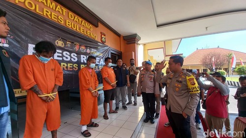 NDP saat dihadirkan dalam rilis di Polres Buleleng, Kamis (8/8/2024).