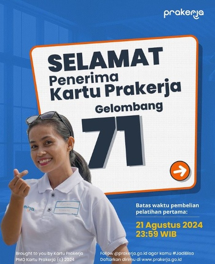 Pengumuman penerima kartu prakerja