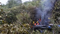 Helikopter jatuh di hutan Himalaya Taman Nasional Shivaputri.