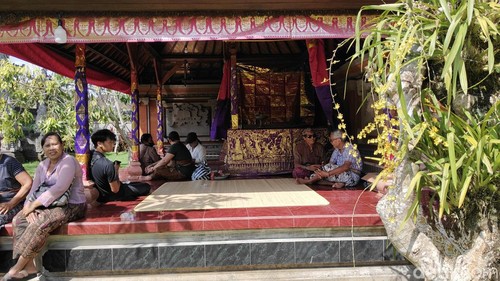 Suasana rumah duka almarhum Nyoman Gde Antara di Banjar Tengah Kaler, Desa Gulingan, Badung, Kamis sore (8/8/2024).