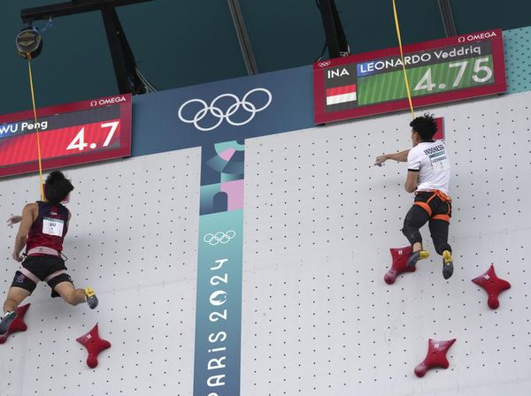 Top! Veddriq Leonardo Sumbang Emas Panjat Tebing Olimpiade 2024