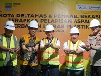 Kota Deltamas dan Pemkab Bekasi Gunakan Aspal Berbahan Limbah Plastik